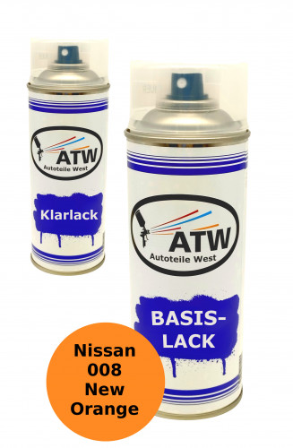 Nissan 008 New Orange +400ml Klarlack Set